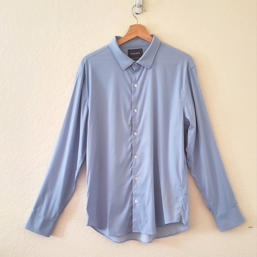 Bonobos Light Blue Dress Shirt Slim Fit - L